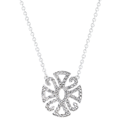 Destiny Necklace - Arabesque Variation - white gold 9 carats and diamonds