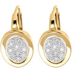 Diamant-Ohrringe Alcôve in Weiss- und Gelbgold - 0.24 Karat - 20 Diamanten