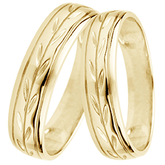 Dúo de Alianzas Fraîcheur – Oro Amarillo – 9 Quilates