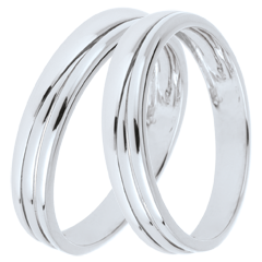 Dúo de alianzas Triya oro blanco