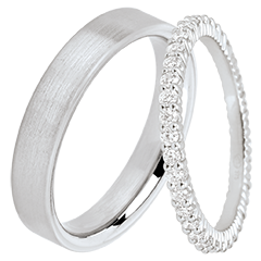 Duo d'alliances Atelier & Radieuse- or blanc & diamants