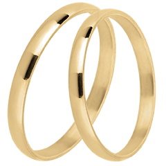 Duo di fedi Atelier – Oro giallo – 9 carati