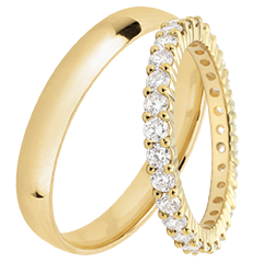 Duo obrączek Atelier & Origine – Złoto żółte i diamenty – 18 karatów Duo obrączek Atelier & Origine – Złoto żółte i diamenty – 18 karatów