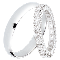 Duo ringen Pure & Origine – witgoud & diamanten – 18 karaat Duo ringen Pure & Origine – witgoud & diamanten – 18 karaat