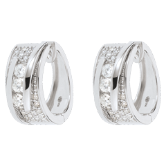 Earrings Enchantment - Funambule - white gold - 64 diamonds - 0.73 carats