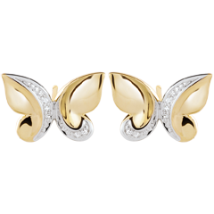 Earrings Imaginary Walk - Butterfly Cascade - yellow gold and diamonds