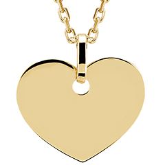 Edenly Yours - Médaille coeur à graver - or jaune 9 carats