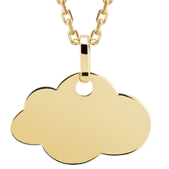 Edenly Yours - Médaille nuage à graver - or jaune 18 carats