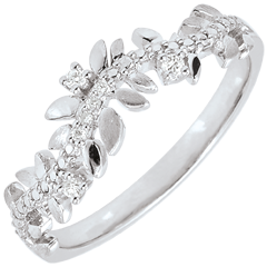 Enchanted Garden Ring - Royal Foliage - Diamond and White gold - 9 carat