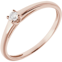 L'essentiel d'un solitaire or rose 18 carats - 0.08 carat