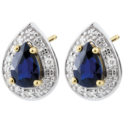 Boucles d'oreilles Larmes de féerie - or blanc 9 carats