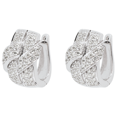 boucles d'oreilles lien suprême - or blanc 18 carats