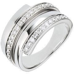 Bague Baltique or blanc 18 carats - 0.45 carats - 30 diamants