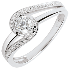Engagement Ring Precious Nest Solitaire - Preciosa - white gold - 0.3 carat - 18 carats
