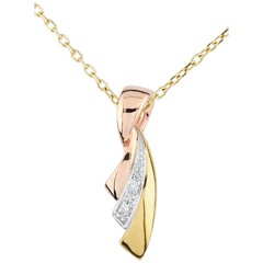 Tri-gold Ribbon Pendant