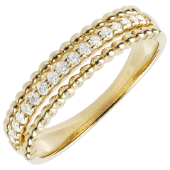 Anello Fior di Sale - due anelli - Oro giallo - 18 carati