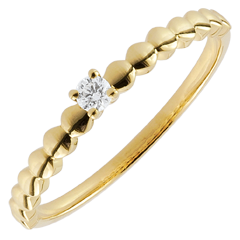 Bague Solitaire Bonbons d'or or jaune 9 carats