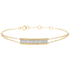 Bracelet Fleur de Sel - deux anneaux - or jaune 9 carats