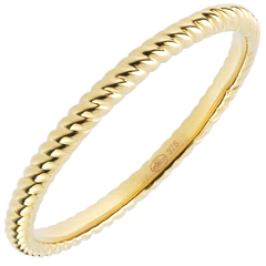 Anneau Corde d'or - or jaune 9 carats