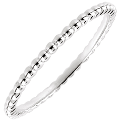 Anneau Fleur de Sel - or blanc 18 carats