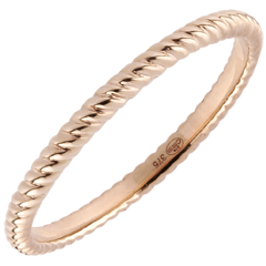 Ring Gouden Touw - roségoud - 9 karaat goud