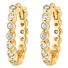 Pendientes Criollos Flor de Sal - Espuma Preciosa - oro amarillo de 9 quilates y diamantes