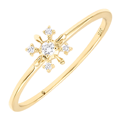 Bague Elyra – Or jaune 9 carats, diamants synthétiques