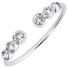 Bague Abondance - Suspension - or blanc 18 carats et diamants