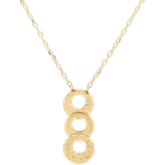 Collier Fraîcheur - Trio Circulus - or jaune 9 carats 