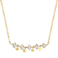 Collier Célestine – Or jaune 9 carats et diamants synthétiques