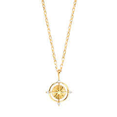 Collier Oriane – Or jaune 9 carats et diamants synthétiques