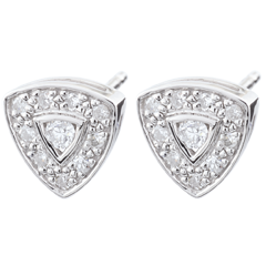 Boucles d'oreilles Trilia - or blanc 9 carats