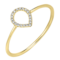 Bague Fraîcheur - Alphée - or jaune 9 carats et diamants