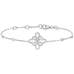 Bracelet Freshness- Flower - white gold 18 carats and diamonds