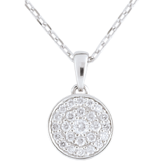 Collier Ma Constellation or blanc 9 carats - 0.163 carat