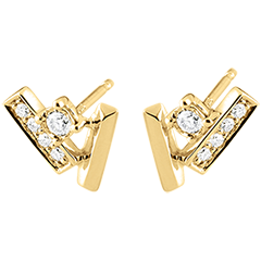 Boucles d'oreilles Diamants glacés - or jaune 18 carats
