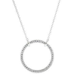 Freshness Necklace - Circé - white gold 9 carats and diamonds