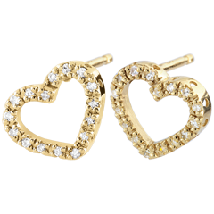 Boucles d'oreilles Coeurs Zadig or jaune 9 carats