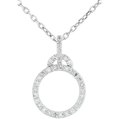 Pendentif Onphale - or blanc 9 carats