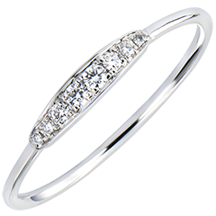 Bague de Fiançailles Abondance - Harmony - or blanc 18 carats et diamants