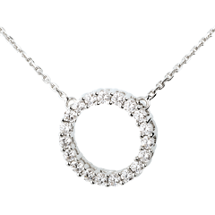 Collier Firmament or blanc 18 carats - 0.75 carats - 19 diamants