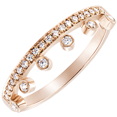 Bague Abondance - Majesté - or rose 9 carats et diamants