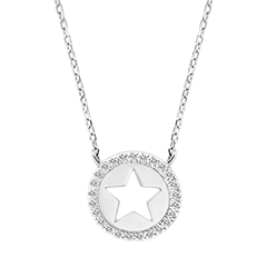 Stellar Necklace - 18 carat white gold with diamonds