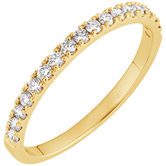 Alliance Bettina - or jaune 9 carats et diamants