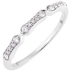 Bague Stella - or blanc 9 carats et diamants
