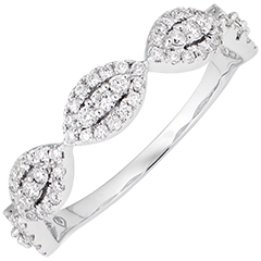 Anneau Amandiane - or blanc 18 carats et diamants