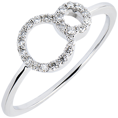 Bague Abondance - Infini - or blanc 9 carats et diamants