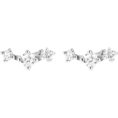 Boucles d'oreilles Fraîcheur - Tara - or blanc 9 carats et diamants