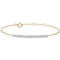 Radiant Yellow Gold Bracelet - 15 diamonds