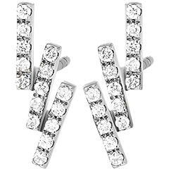 Boucles d'oreilles Fraîcheur - Polaris - or blanc 18 carats et diamants